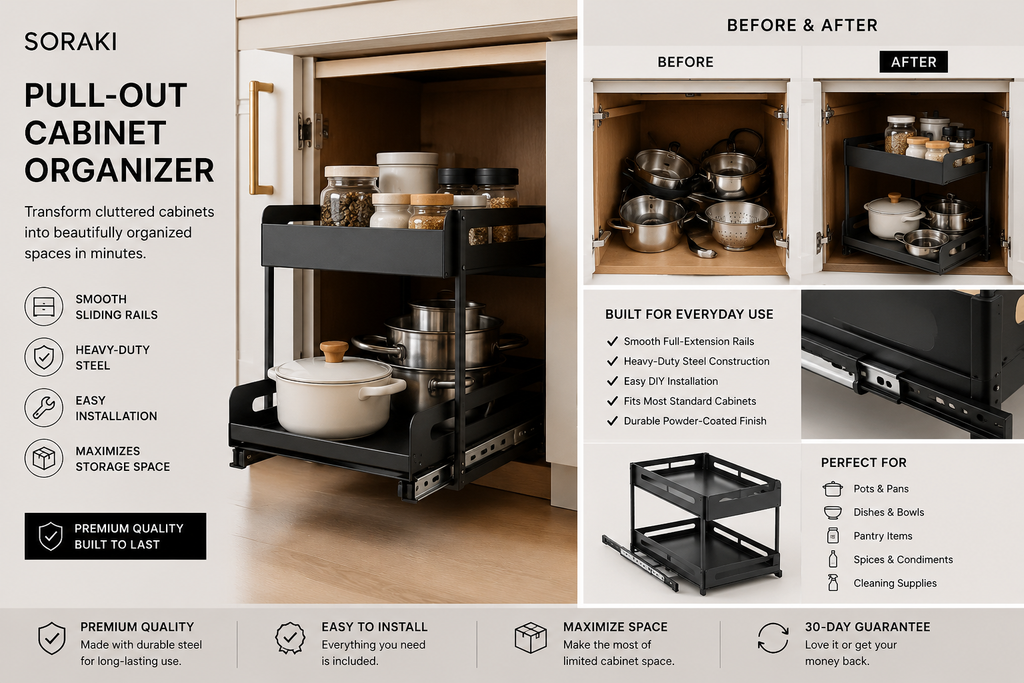 SORAKI™ Glide Cabinet Organizer