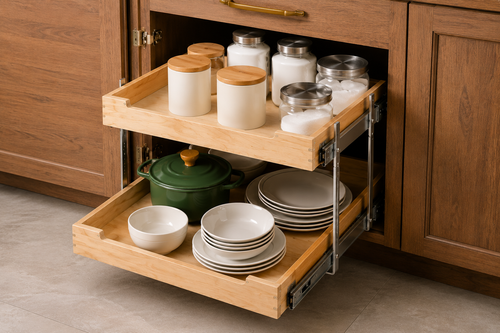 SORAKI™ 2-Tier Pull-Out Cabinet Organizer