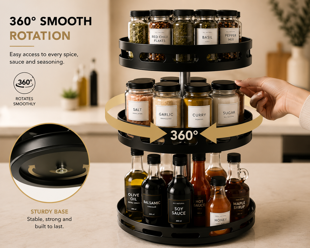SORAKI™ 360° Rotating Spice Organizer