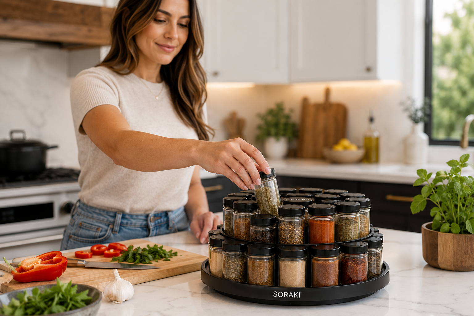 SORAKI™ 360° Rotating Spice Organizer