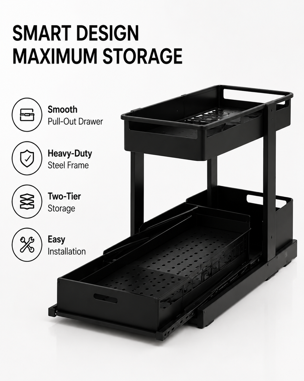 SORAKI™ Under Sink Organizer | Premium Pull-Out Storage