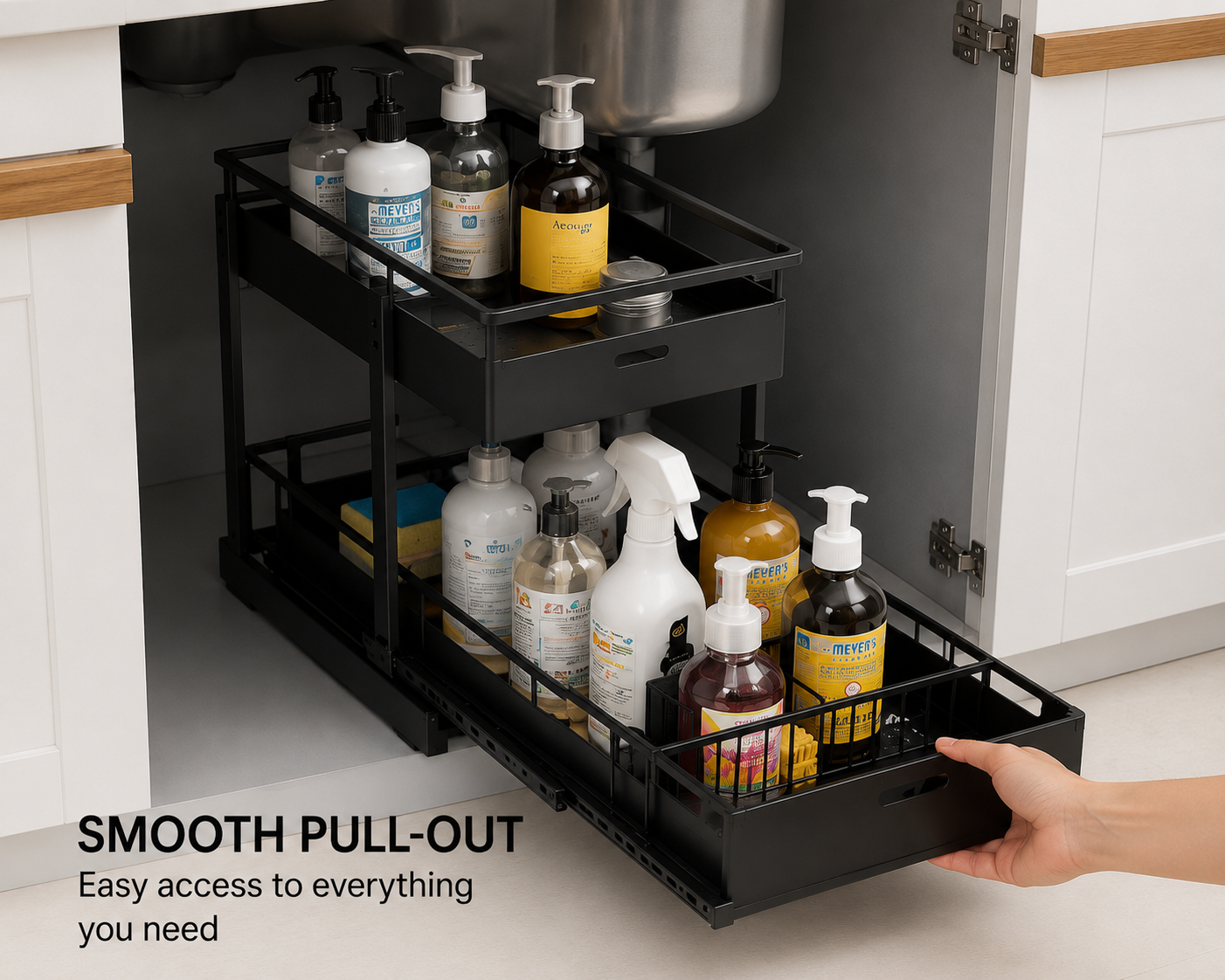 SORAKI™ Under Sink Organizer | Premium Pull-Out Storage